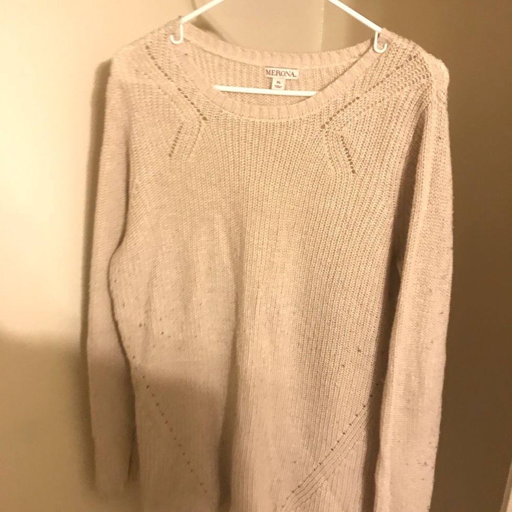 Mossimo Cream Loose-Knit Sweater
